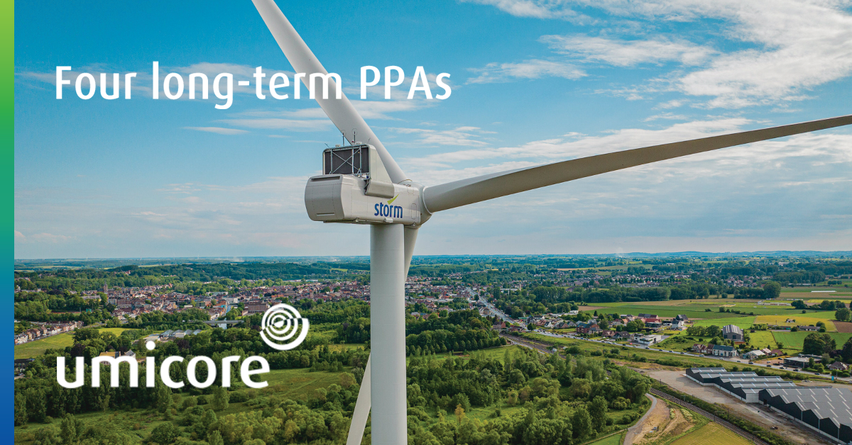 We signed renewable electricity PPAs with ENGIE